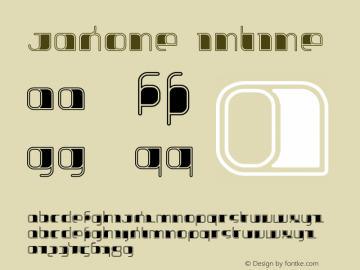 Jakone Inline Version 001.000 Font Sample