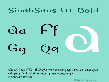 SinahSans LT Bold Version 001.001 Font Sample
