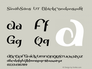 SinahSans LT BlackCondensedIt Version 001.001 Font Sample