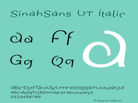 SinahSans LT Italic Version 001.001图片样张