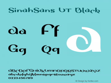 SinahSans LT Black Version 001.001 Font Sample