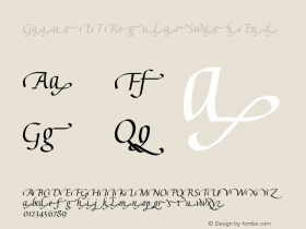 Gaius LT RegularSwashEnd Version 001.000 Font Sample