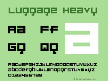 Luggage Heavy Version 001.000 Font Sample