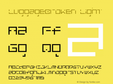 LuggageBroken Light Version 001.000 Font Sample