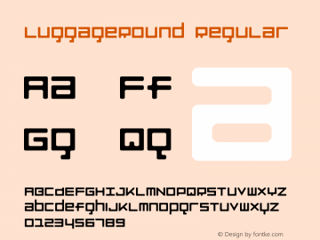LuggageRound Regular Version 001.000 Font Sample