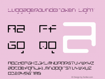LuggageRoundBroken Light Version 001.000 Font Sample