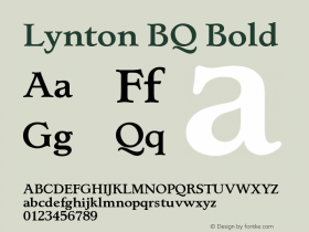 Lynton BQ Bold Version 001.000图片样张