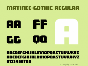 Matinee-Gothic Regular 001.000图片样张