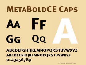 MetaBoldCE Caps Version 001.000 Font Sample