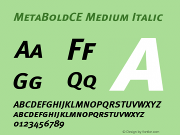 MetaBoldCE Medium Italic 001.000图片样张