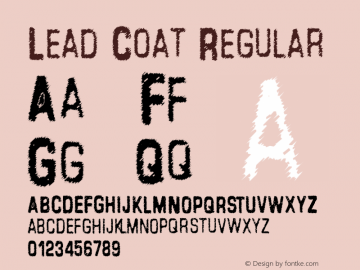 Lead Coat Regular .ttf Font Sample