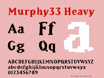 Murphy33 Heavy Version 001.000 Font Sample