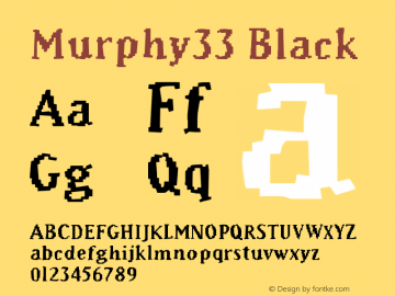 Murphy33 Black Version 001.000 Font Sample