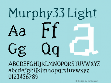 Murphy33 Light 001.000 Font Sample