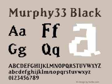 Murphy33 Black 001.000 Font Sample