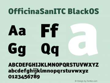 OfficinaSanITC BlackOS Version 001.000 Font Sample