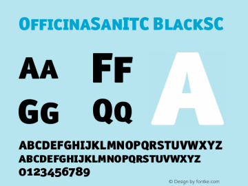 OfficinaSanITC BlackSC Version 001.000 Font Sample
