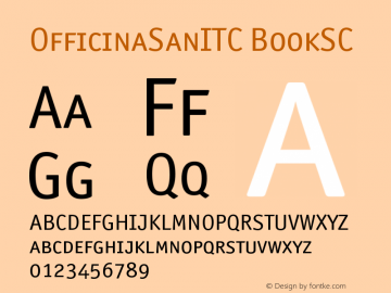 OfficinaSanITC BookSC Version 001.000 Font Sample