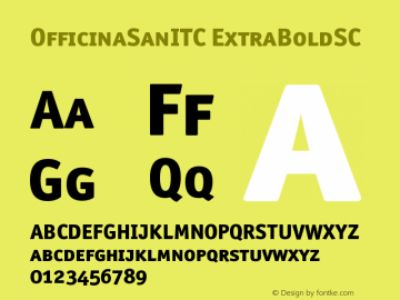 OfficinaSanITC ExtraBoldSC Version 001.000 Font Sample