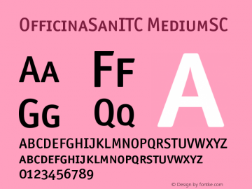 OfficinaSanITC MediumSC Version 001.000 Font Sample