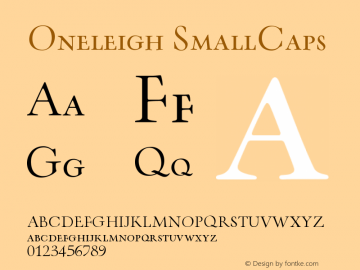 Oneleigh SmallCaps Version 001.000图片样张