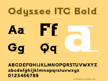 Odyssee ITC Bold Version 001.001 Font Sample