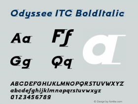 Odyssee ITC BoldItalic Version 005.000图片样张