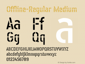 Offline-Regular Medium 001.000 Font Sample