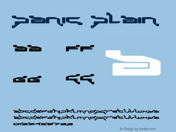 Panic Plain Version 001.000 Font Sample