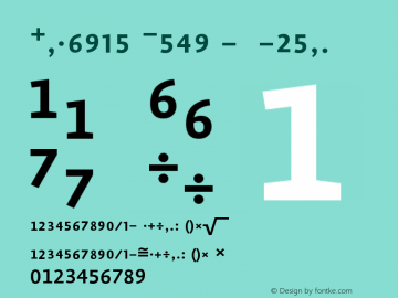 Profile MediumNumbers Version 001.000图片样张