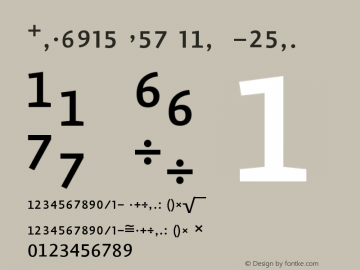 Profile RegularNumbers Version 001.000图片样张