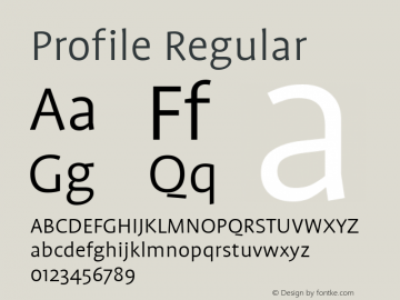 Profile Regular 001.000图片样张