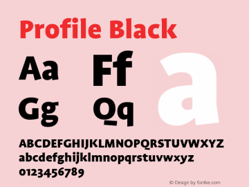 Profile Black 001.000 Font Sample