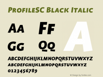 ProfileSC Black Italic 001.000图片样张