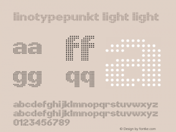 LinotypePunkt Light Light Version 001.000图片样张