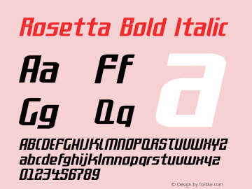 Rosetta Bold Italic 001.001图片样张