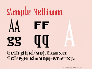 Sample Medium Version 1.00 Font Sample