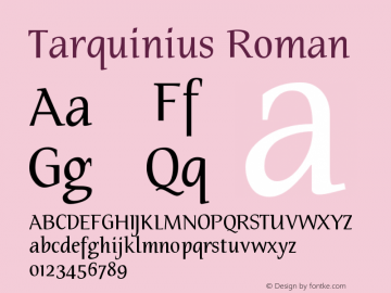 Tarquinius Roman Version 001.000 Font Sample