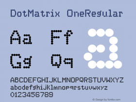 DotMatrix OneRegular Version 001.000图片样张