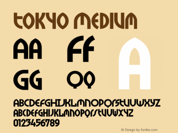 Tokyo Medium 001.000 Font Sample