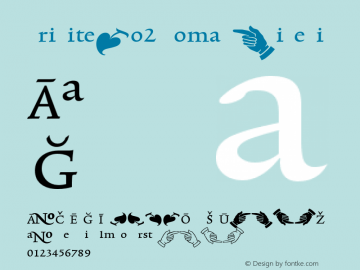 TriniteNo2 RomanWidePi Version 001.000 Font Sample