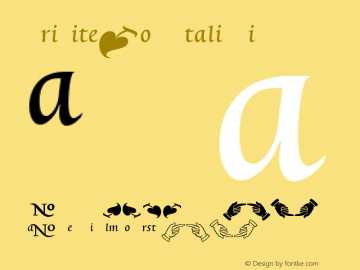 TriniteNo1 ItalicPi Version 001.000 Font Sample