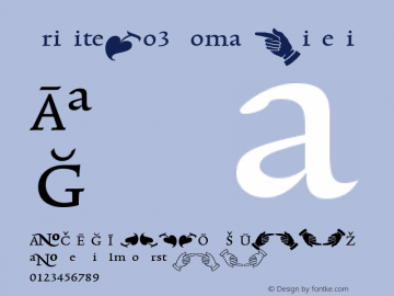 TriniteNo3 RomanWidePi Version 001.000 Font Sample