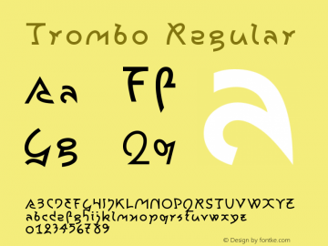 Trombo Regular Version 001.000 Font Sample