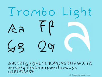 Trombo Light Version 001.000 Font Sample