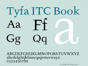 Tyfa ITC Book Version 001.001图片样张