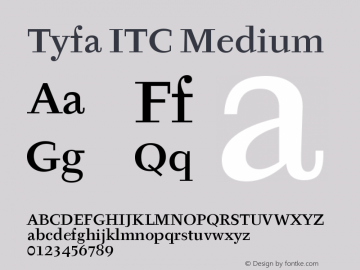 Tyfa ITC Medium Version 001.001图片样张