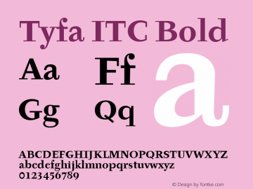 Tyfa ITC Bold Version 005.000 Font Sample