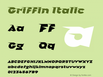 Griffin Italic Version 001.000图片样张