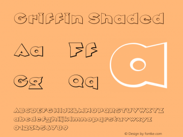 Griffin Shaded Version 001.000 Font Sample